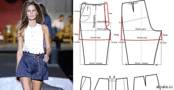 Выкройка шорт. как сшить женские, мужские, детские шорты?