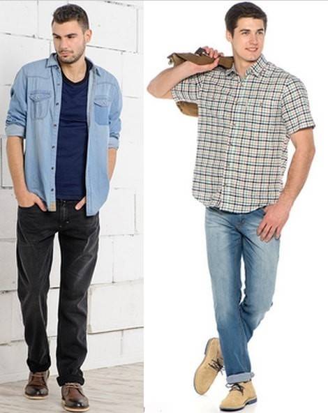 Рубашка с джинсами — мужской образ