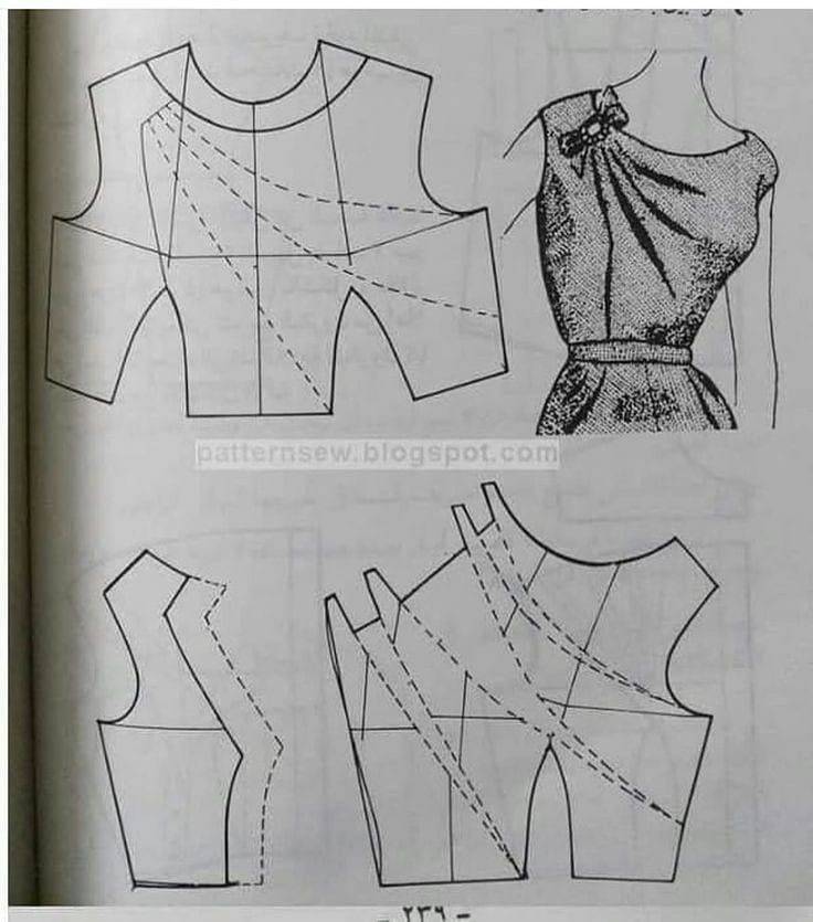 Выкройки блузок с драпировкой