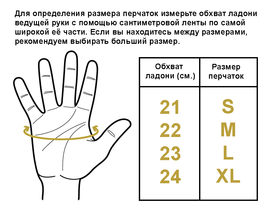 Как выбрать перчатки. таблица размеров перчаток :: syl.ru