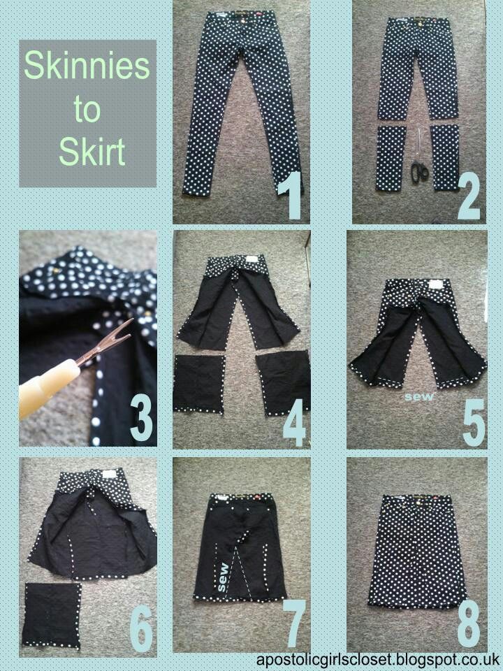 Как сделать юбку из джинсов своими руками?