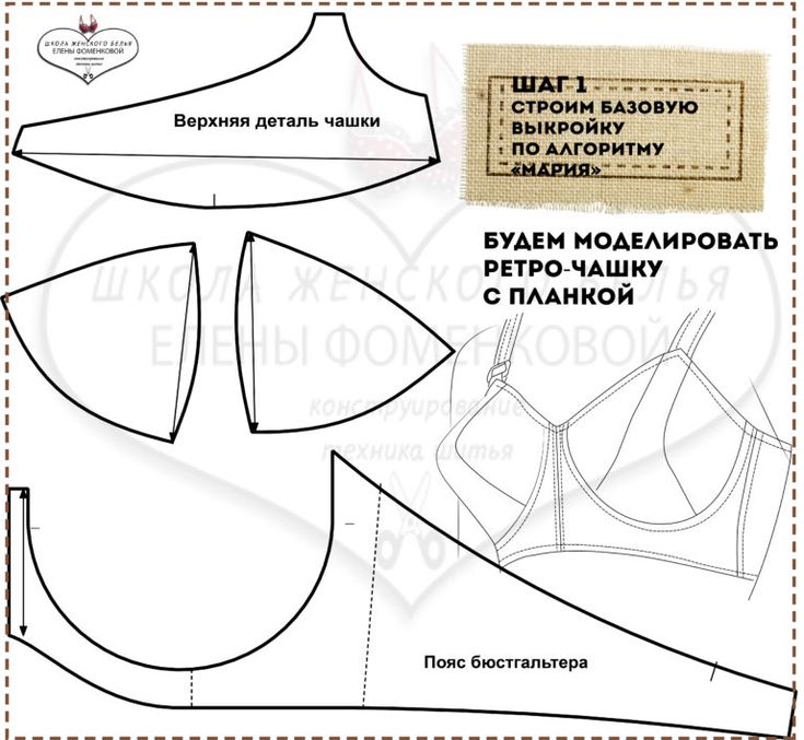 Как сшить бюстгальтер своими руками пошагово с фото выкройки бесплатно для женщин для начинающих