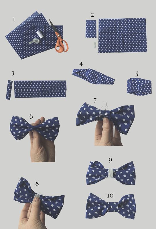 Как сшить галстук-бабочку: инструкция по изготовлению