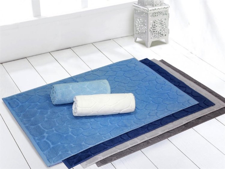 Нескользящий коврик в ванную - впитывающий и противоскользящий для комнаты и туалета с вырезом под унитаз, резиновый, прорезиненный