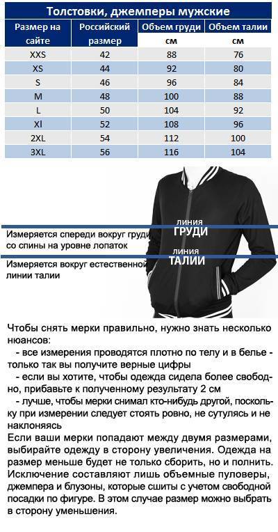Размеры мужской одежды - таблица соответствия. как узнать свой размер?