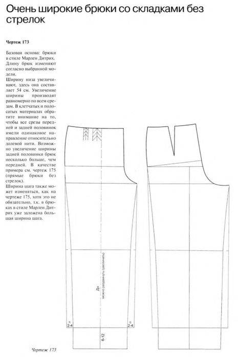 Базовая выкройка трикотажных брюк от анастасии корфиати
