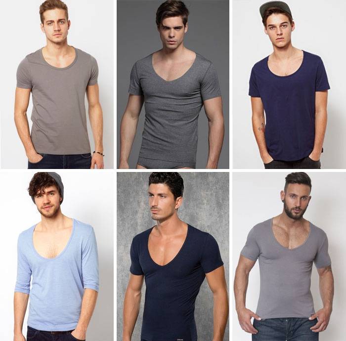 Виды мужских футболок: с названиями и фото