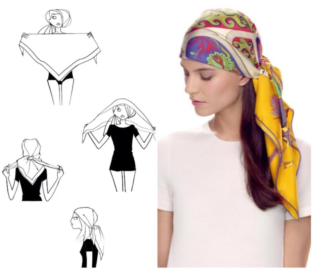 Как красиво завязать платок на голову?