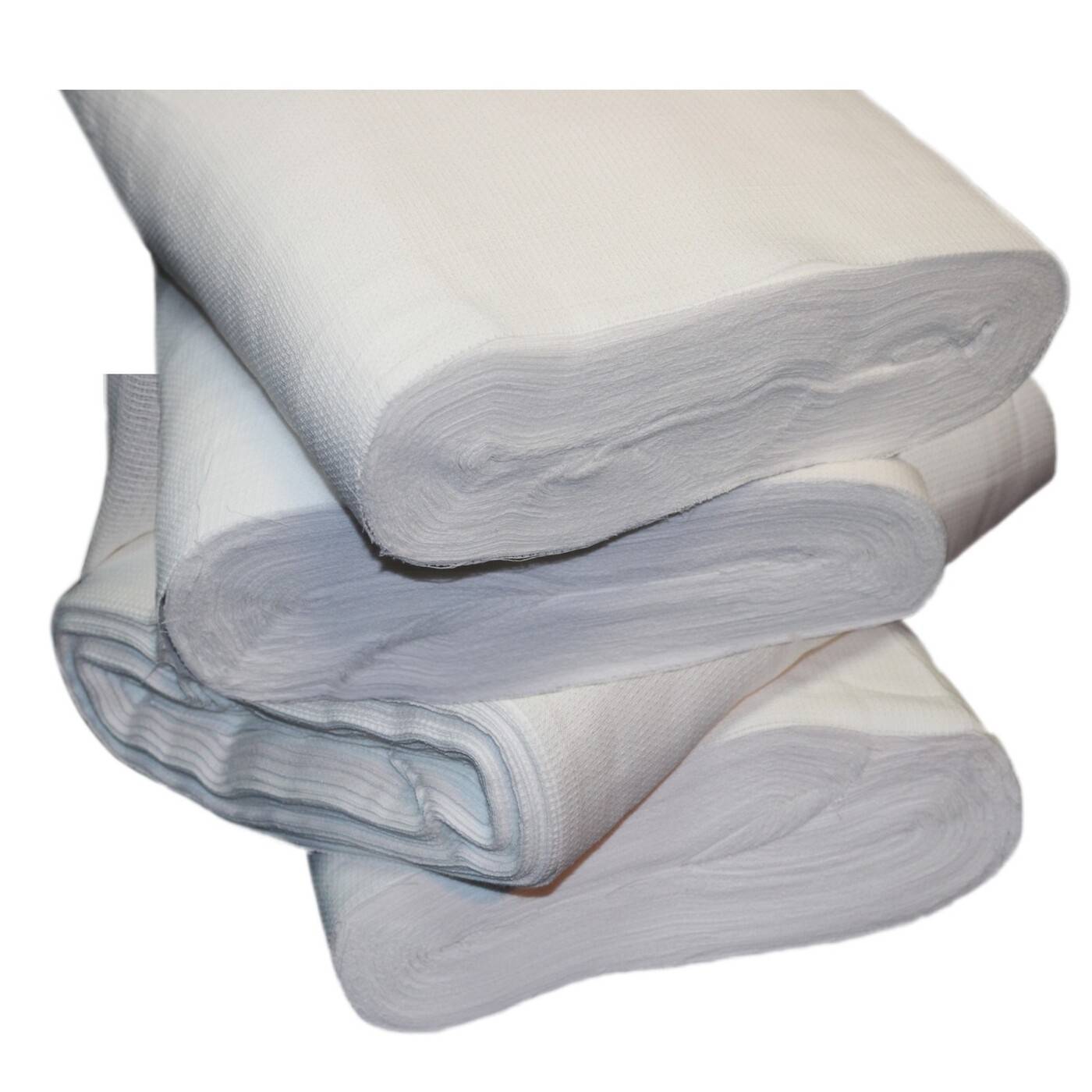 Нетканое полотно - вафельная ветошь в рулонах, белая тканая ткань