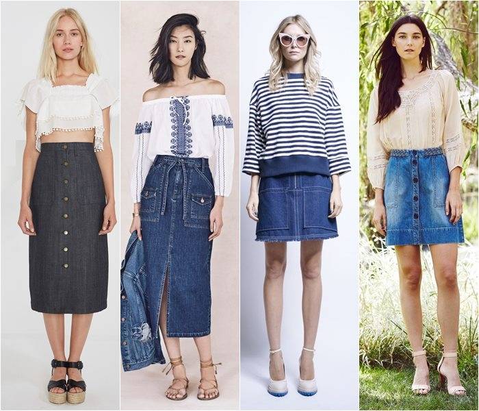 Джинсовая юбка — тренд и основа гардероба летнего сезона, модные фасоны и правила сочетания
