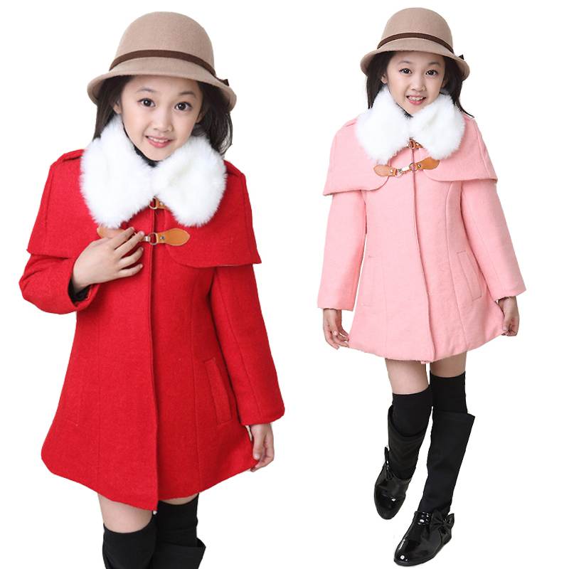 Пальто для девочек, красивое драповое детское полупальто для девочек 5 лет и пальто для подростка