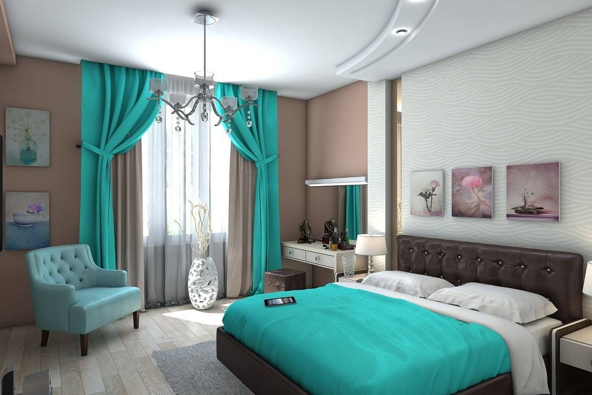Бирюзовый цвет в интерьере — сочетание с другими цветами: фото идеи для гостиной, спальни, кухни, детской