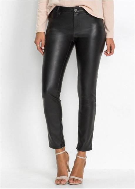 Женские кожаные брюки (83 фото): прямые, укороченные, широкие, галифе