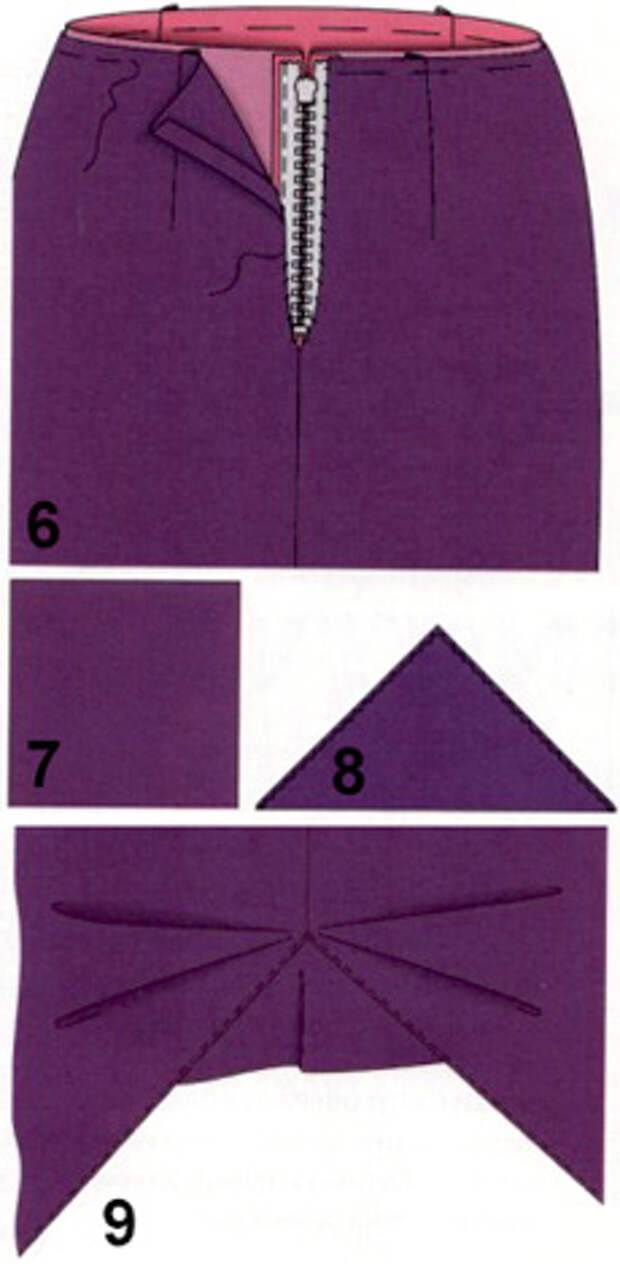Как сшить юбку со шлицей на подкладке - мастер-класс