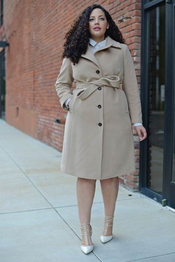 Модные модели пальто для полных женщин: фото, фасоны, материалы, с чем носить?