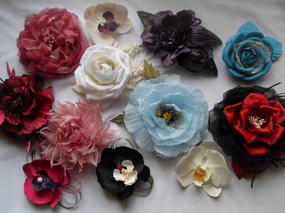Цветы из ткани для украшения платья - своими руками, декоративный цветок, как сделать из шелка, как украсить листьями для девочки, на одежде