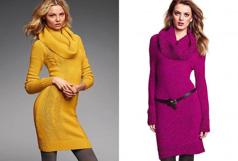 Длины макси и не только: выбираем теплое и модное трикотажное платье на зиму