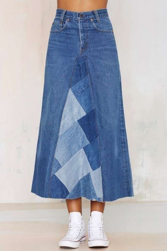 Модные детские юбки из старых джинс – выкройки и описание