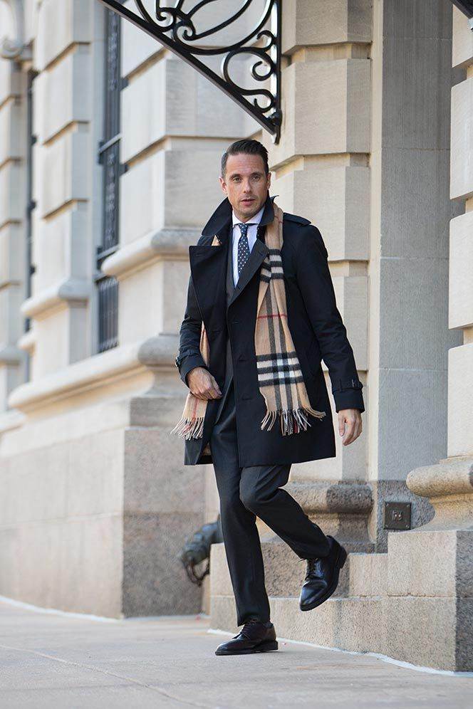 Как мужчине завязать шарф на пальто: советы для стильных