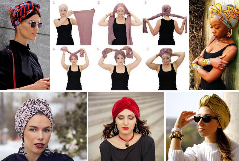 Как завязать платок на голове разными способами летом: пошагово, фото модных луков
как летом завязать платок на голове — модная дама