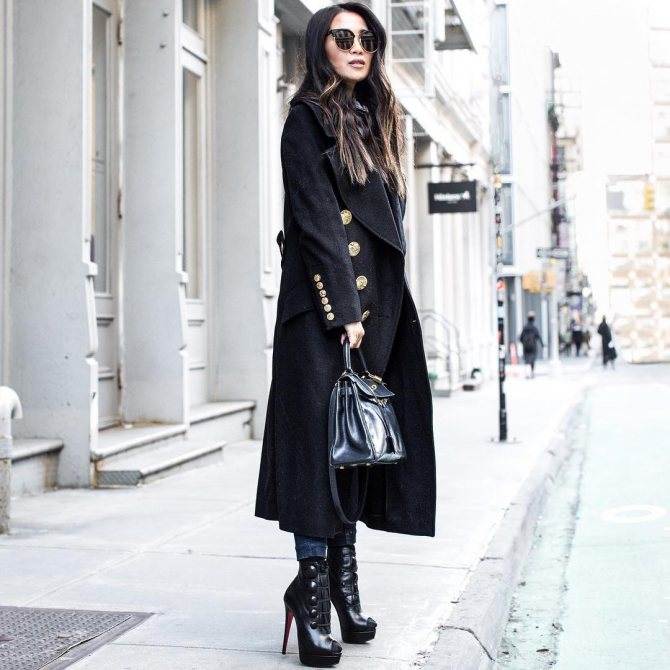 С чем носить чёрное пальто: рекомендации стилистов