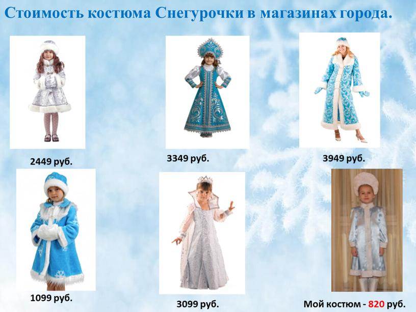 Новогодний костюм снегурочки для девочки своими руками: выкройки и фото :: syl.ru