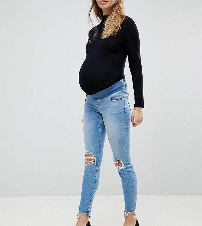 Как сделать джинсы для беременных из обычных