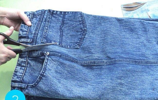 Вставки из ткани и трикотажа – как увеличить джинсы в поясе