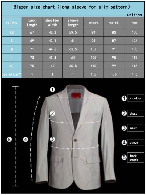Размеры пиджаков мужских: таблица