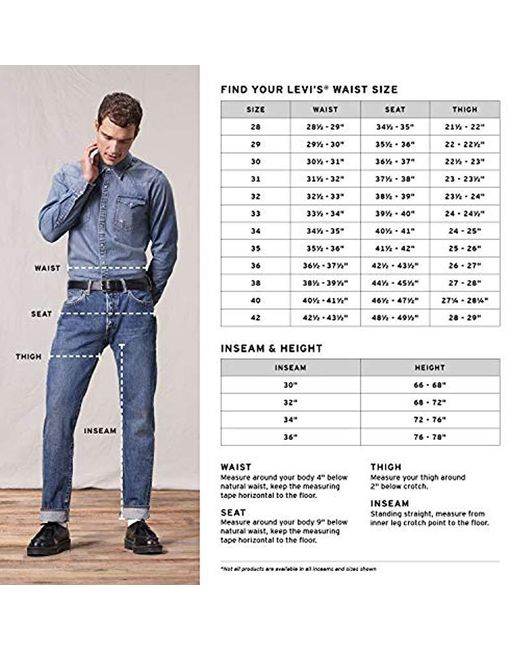 Размерная таблица джинс мужских – размеры мужских джинсов