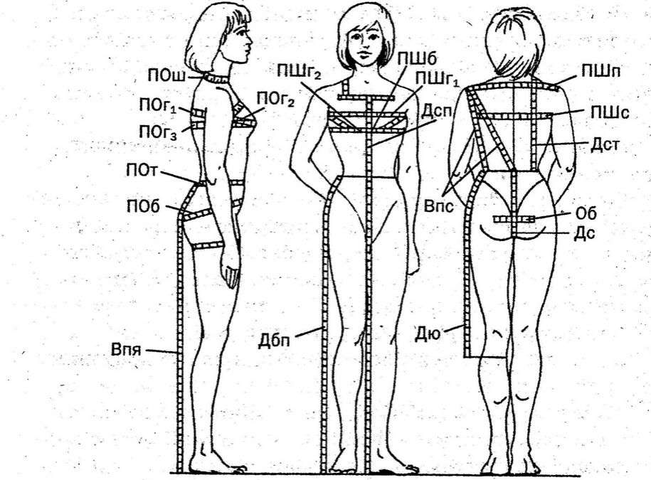 Как правильно снять мерки с женской фигуры для плечевых изделий, юбок и брюк