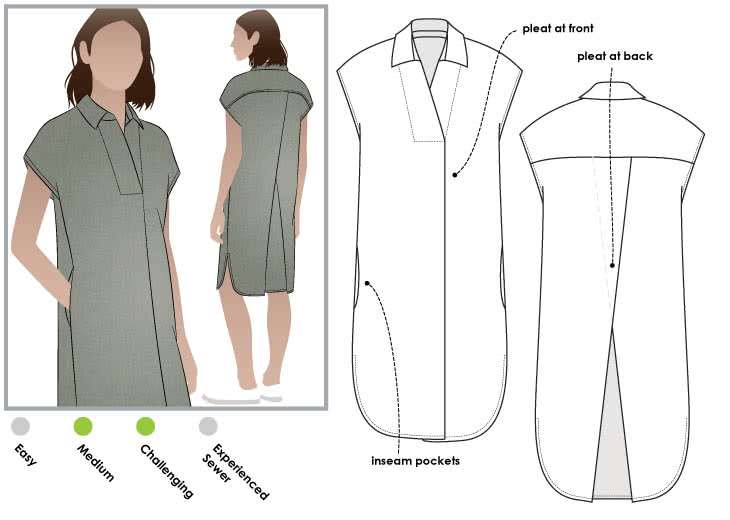 Элегантное платье-рубашка: выкройка :: syl.ru