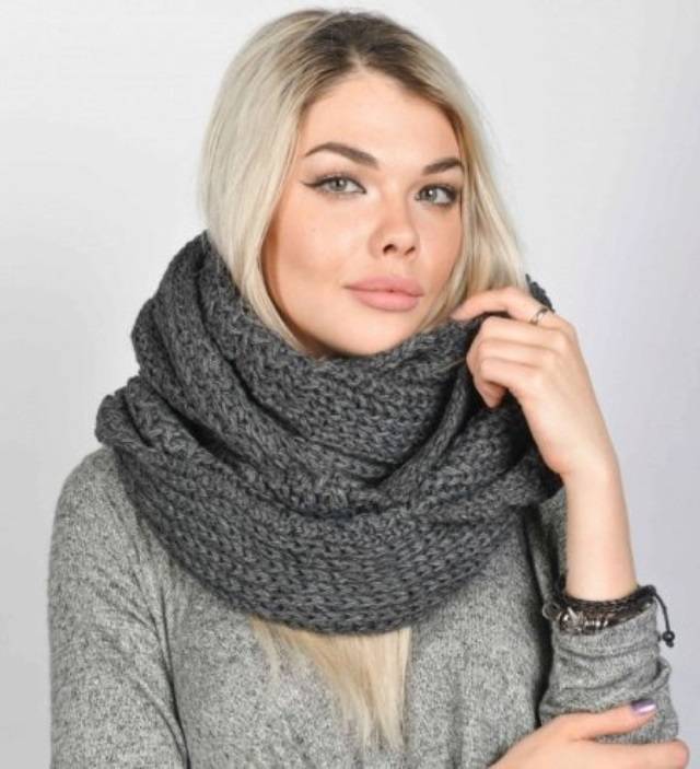Стильный шарф-снуд (50 фото) — самые модные варианты использования