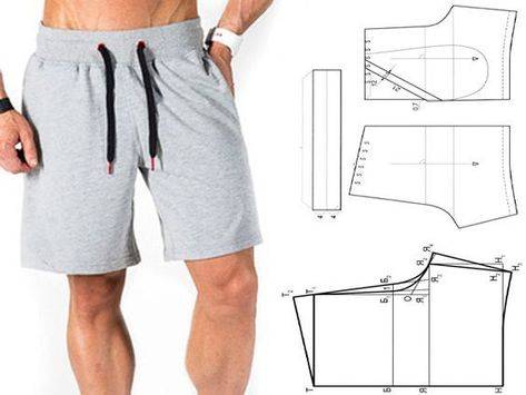 Мужские шорты: выкройка на резинке, как сшить своими руками для начинающих