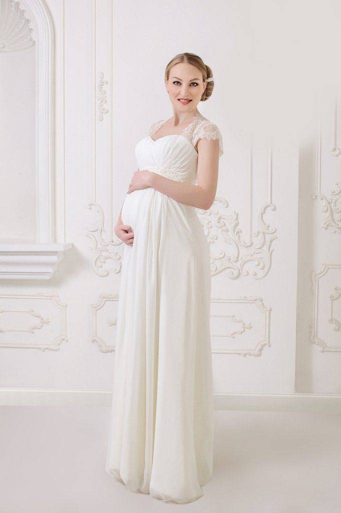 Красивые модели свадебных платьев для беременных и как правильно выбрать