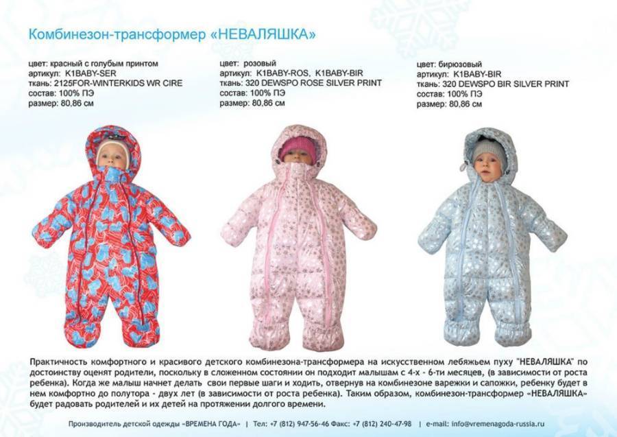 Размеры детских комбинезонов (таблица): для новорожденных, детей до 3-х лет, до 15-ти лет art-textil.ru