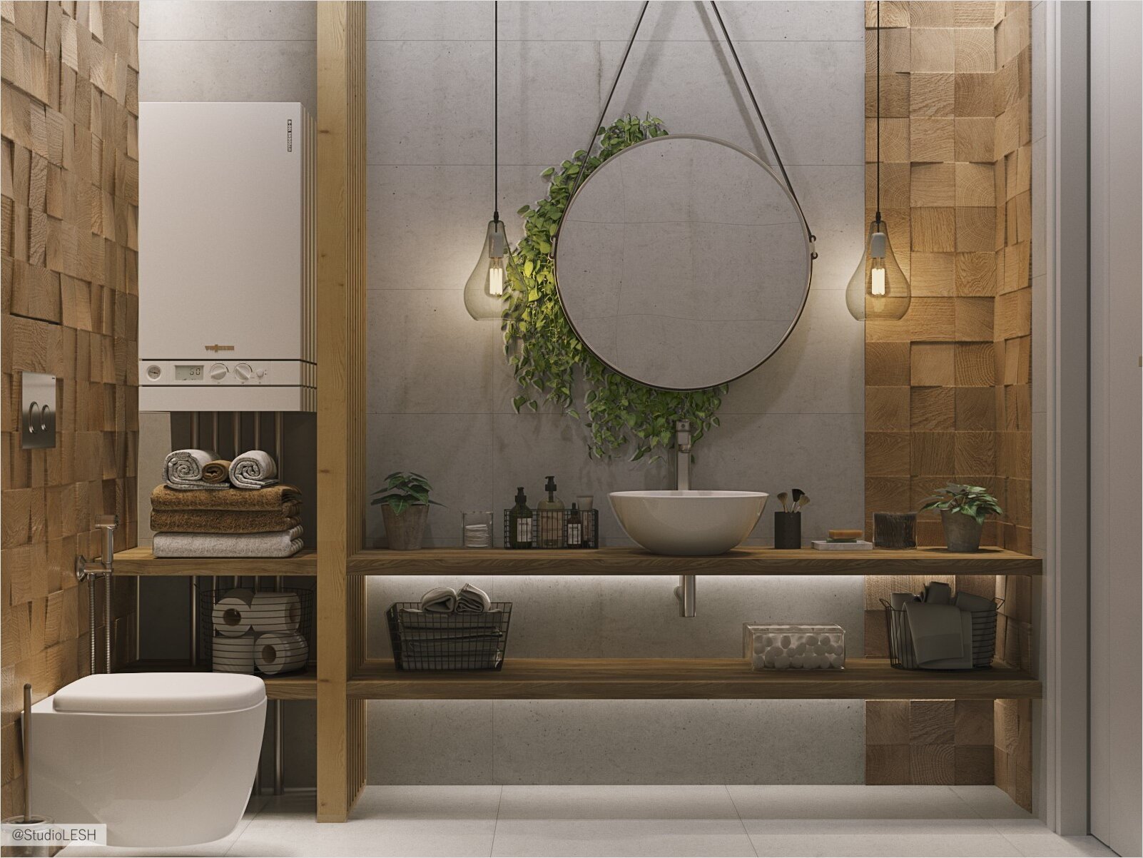 Ванная в эко стиле: как правильно организовать пространство, выбор материалов и мебели, фото
