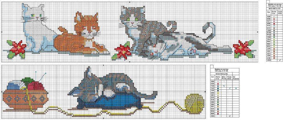 Вышивка крестом кошки: схемы домашних любимцев