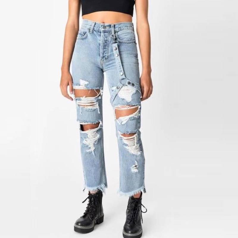 В чем особенности женских рваных джинсов, описание моделей