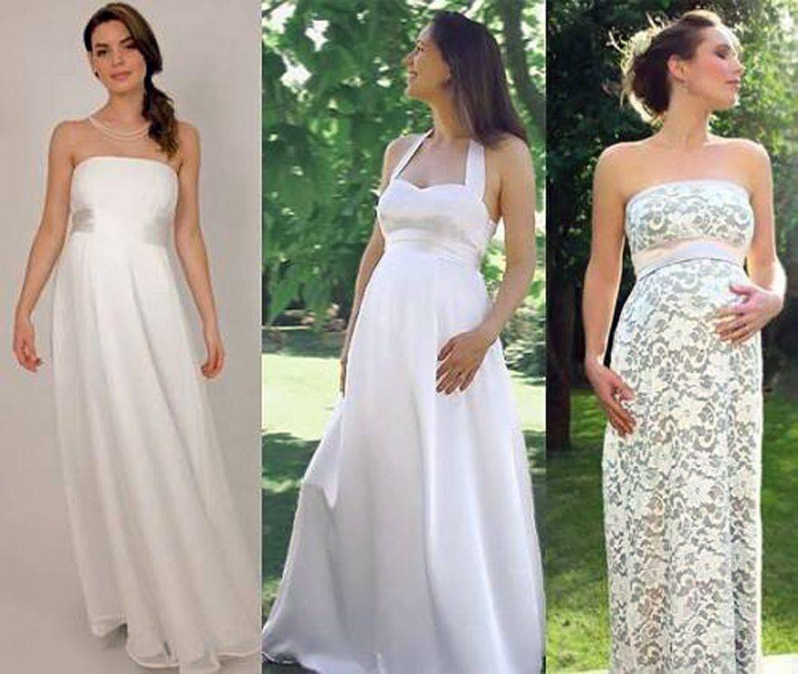 Секреты подбора свадебных платьев для будущих будущих мам - салон «сказка»