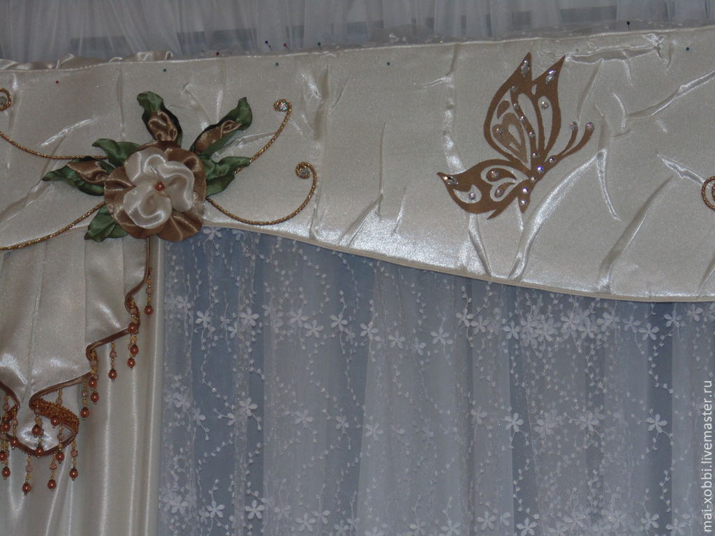Ламбрекены своими руками для штор: фото ажурных и жестких изделий для кухни