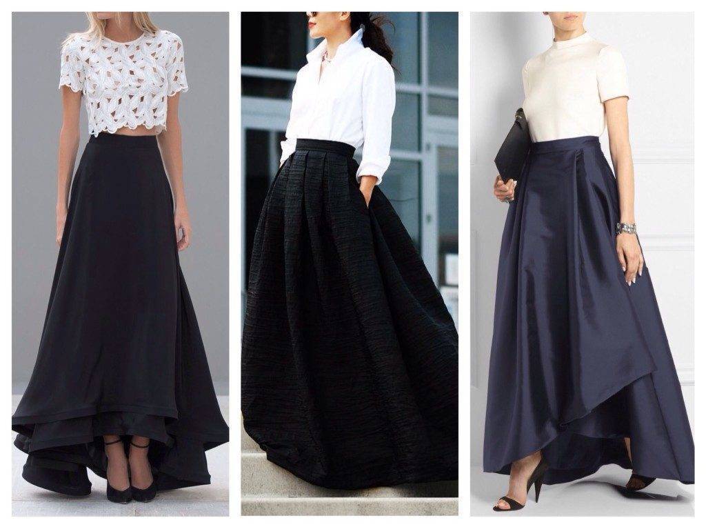Как выбрать и с чем носить длинную юбку?