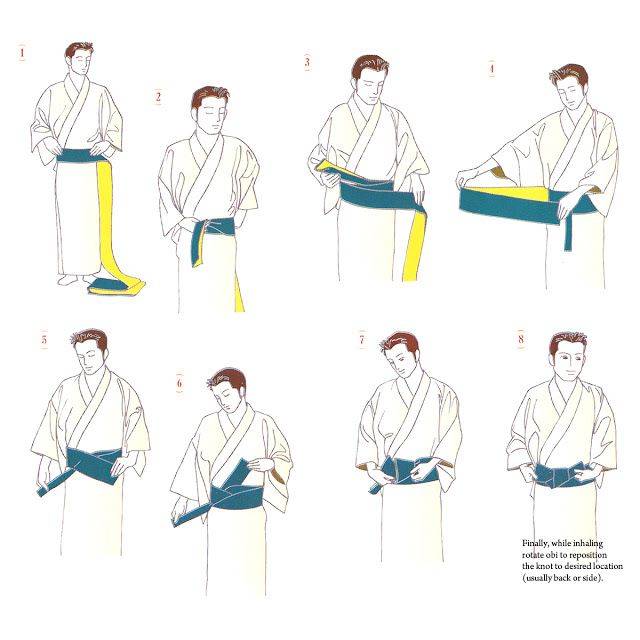 Как завязать пояс кимоно