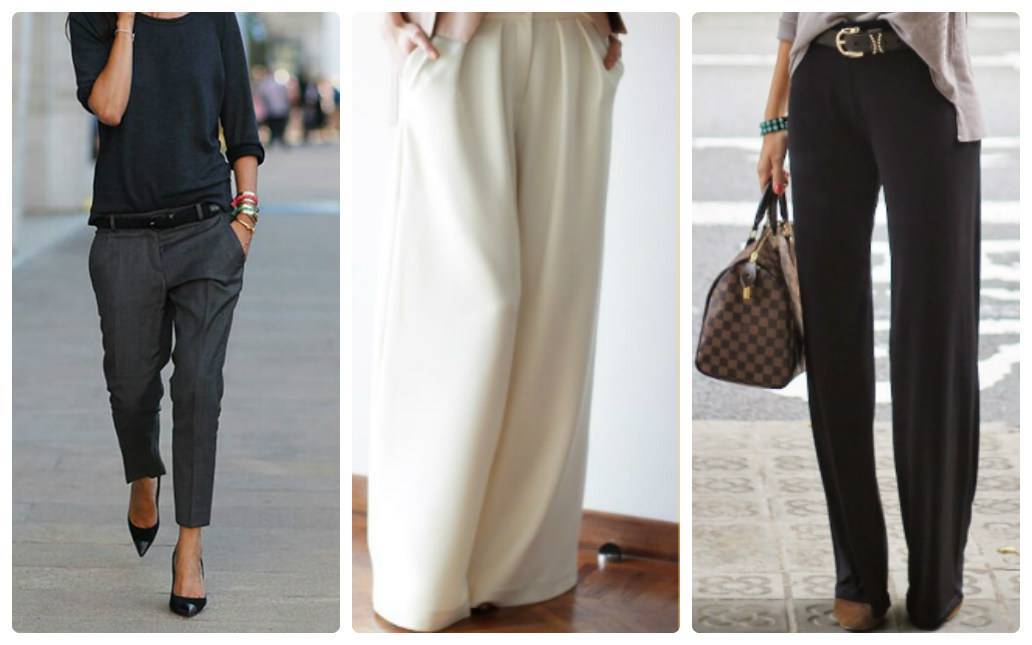 С какой обувью женщине лучше носить брюки - укороченные, классические или широкие