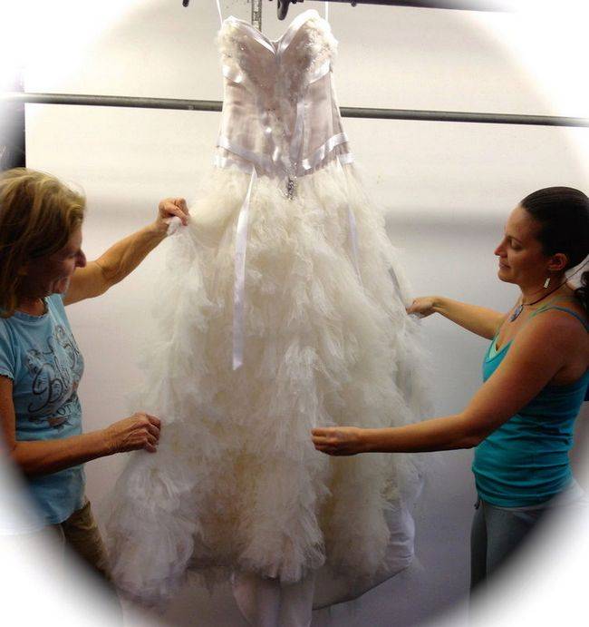 Как я свадебное платье стирала)))