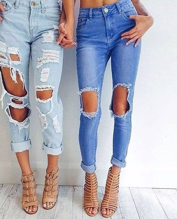 С чем носить рваные джинсы? как порвать джинсы?