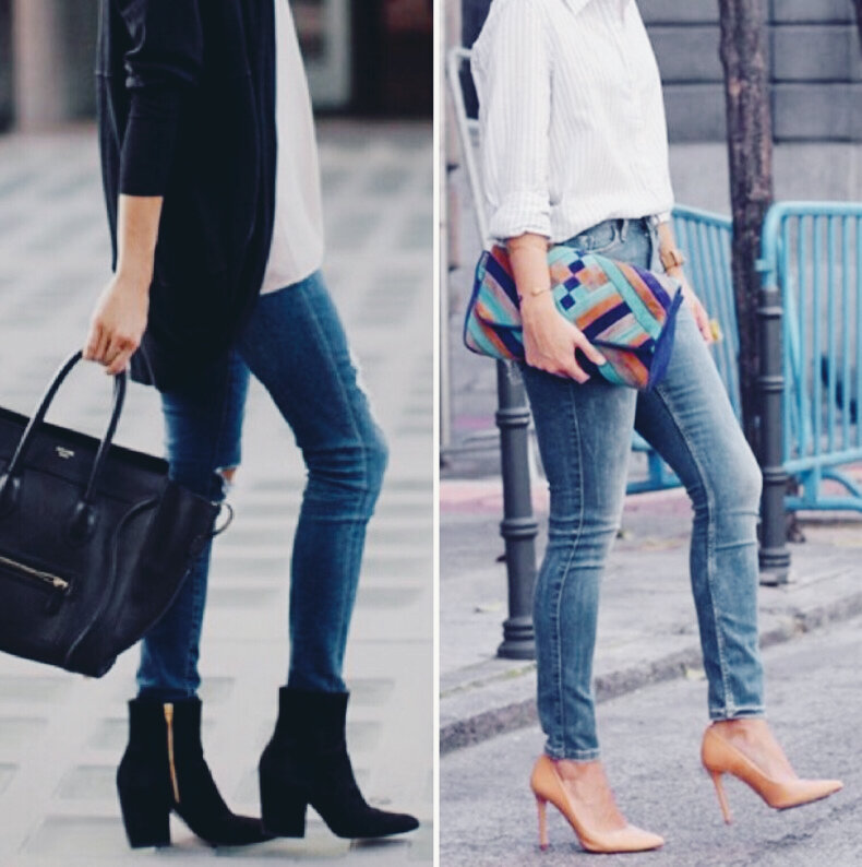 30 образов, как носить джинсы с ботинками женщине