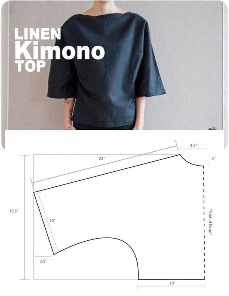 Платье-кимоно. инструкция по пошиву и печати выкроек