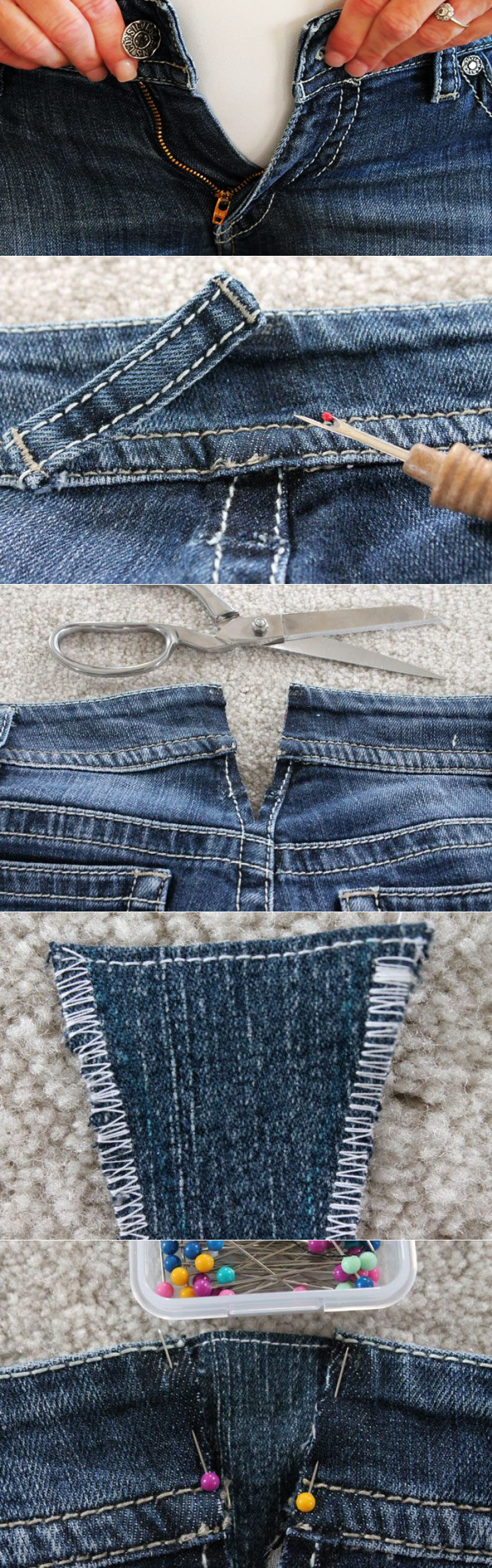 7 способов расширить брюки в поясе и на бедрах