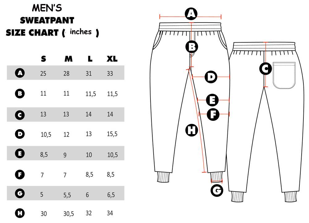 Таблица размеров мужских спортивных штанов и как определить на глаз?